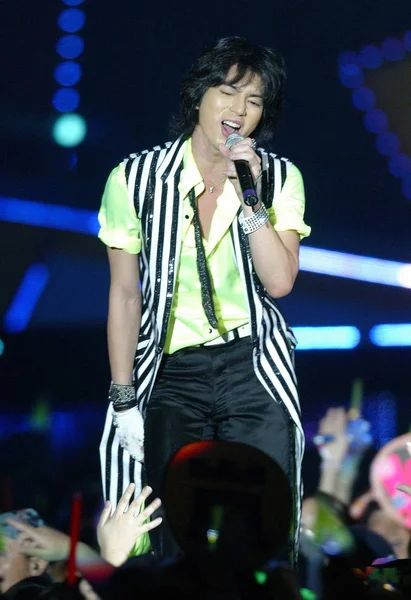 Matsumoto Jun Del Grupo Pop Japonés Arashi Realiza Durante Concierto — Foto de Stock