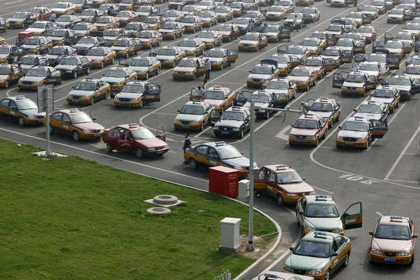 Vista Taxis Parque Beijing Junio 2008 — Foto de Stock