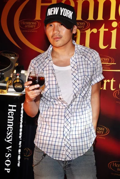 Malaysian Singer Gary Tsao Poses Hennessy Event Taiwan September 2008 — Stock Photo, Image