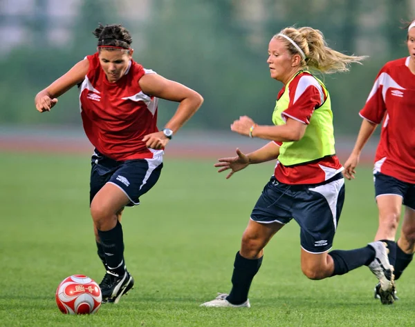 Membri Della Norvegia Olympic Womens Soccer Tean Durante Una Sessione — Foto Stock