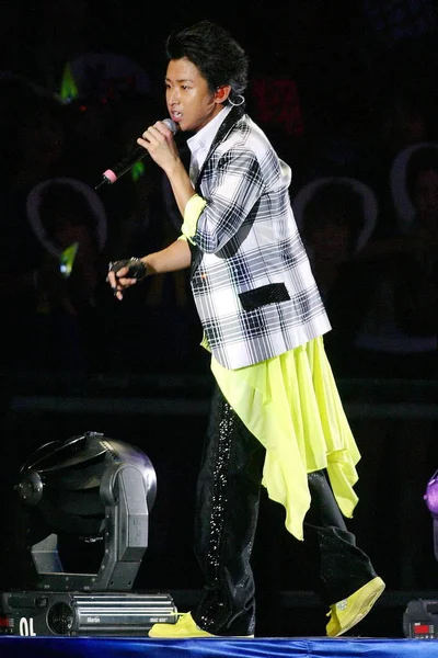 Ohno Satoshi Japanska Popgruppen Arashi Utför Sin Konsert Taipei Taiwan — Stockfoto