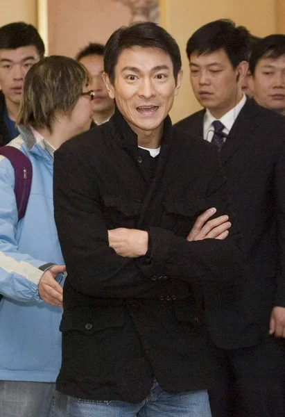 香港俳優アンディ ポーズの武将 彼の映画の初演の前に記者会見で 2007 — ストック写真