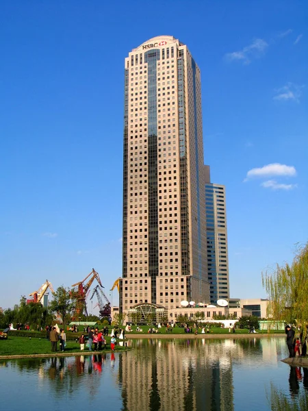 Blick Auf Den Hsbc Turm Finanzbezirk Lujiazui Pudong Shanghai — Stockfoto
