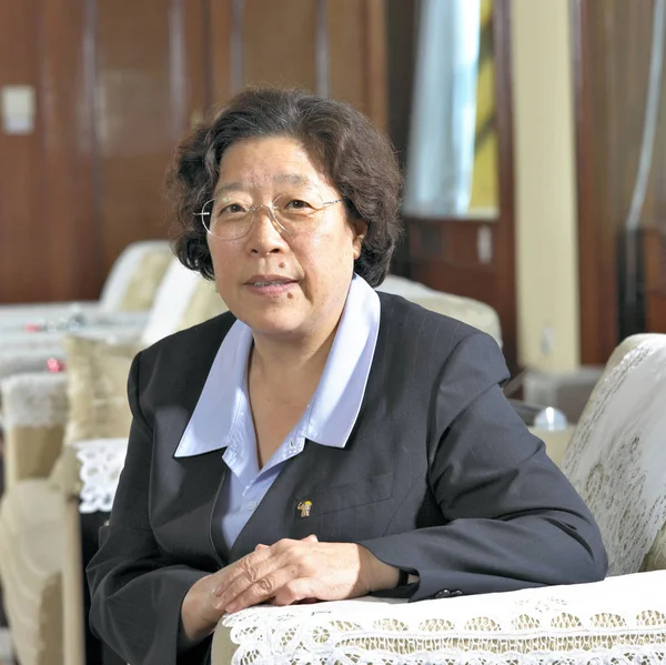 Yang Mianmian Президент Haier Групи Штаб Квартирі Хай Циндао Провінція — стокове фото
