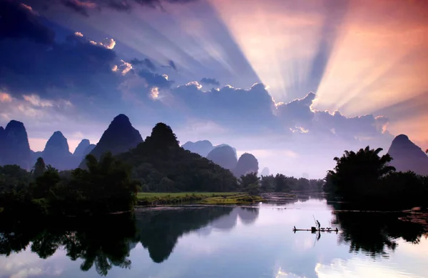 Uitzicht Rivier Guilin Zuid China Guangxi Autonome Regio Van Provincie — Stockfoto