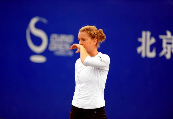 Agnieszka Radwanska Aus Polen Reagiert Beim Wettkampf Gegen Zheng Jie — Stockfoto