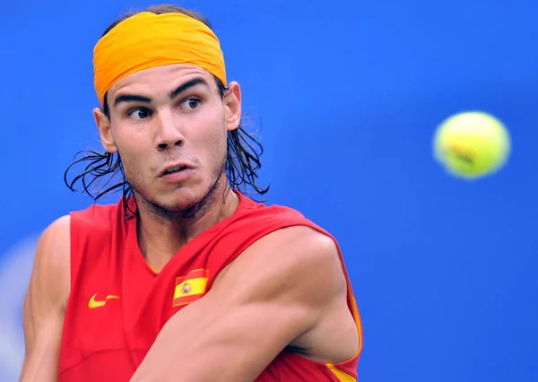 Rafael Nadal Spagna Gareggia Contro Fernando Gonzalez Del Cile Nella — Foto Stock