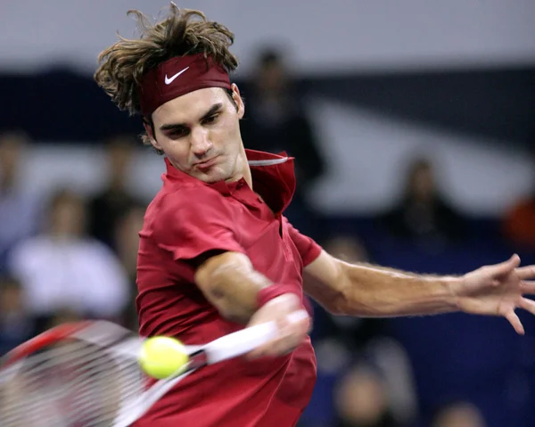 Roger Federer Schweiz Tävlar Mot David Ferrer Spanien Finalen Tennis — Stockfoto