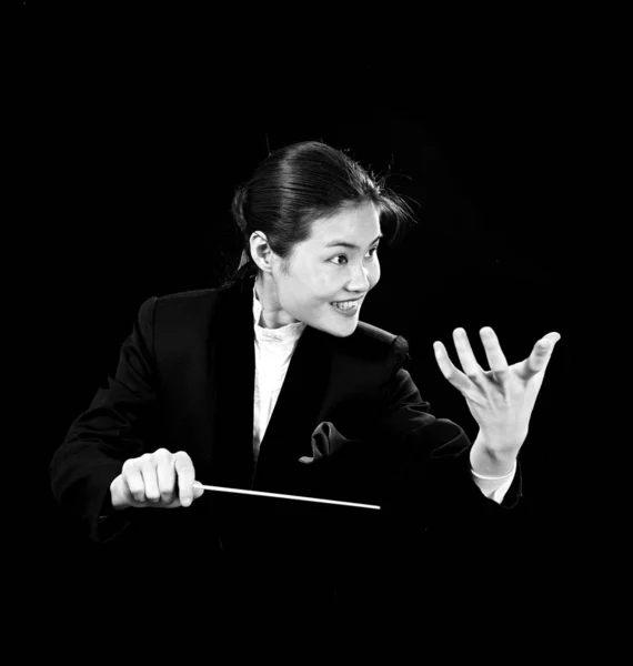 Chinese Conductor Guo Shuang — Stock Photo, Image