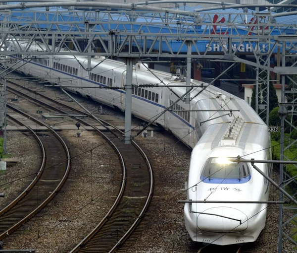 Tren Bala Crh China Railway High Speed Sale Estación Tren —  Fotos de Stock