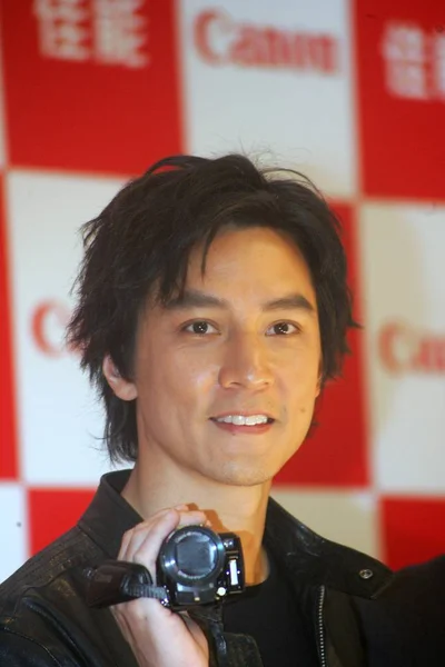 Hong Kong Actor Daniel Promotional Event Canons New Cameras Camcorders — 스톡 사진