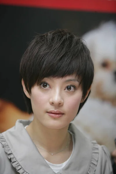 Китайская Актриса Сунь Время Рекламного Мероприятия Своей Новой Книги Пекине — стоковое фото