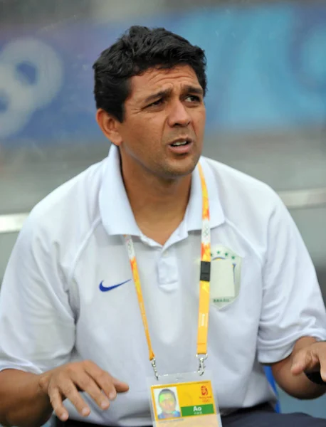 Jorge Barcellos Trenér Brazílie Během Semifinále Olympijských Her Peking 2008 — Stock fotografie