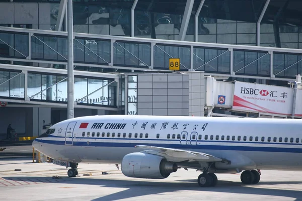 File Tekintettel Sík Air China Pudong International Airport Sanghajban November — Stock Fotó