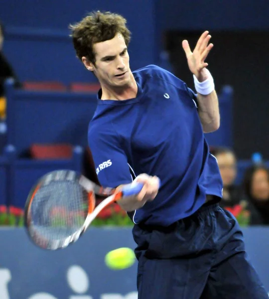 Andy Murray Great Britain Tritt Gegen Andy Roddick Aus Den — Stockfoto