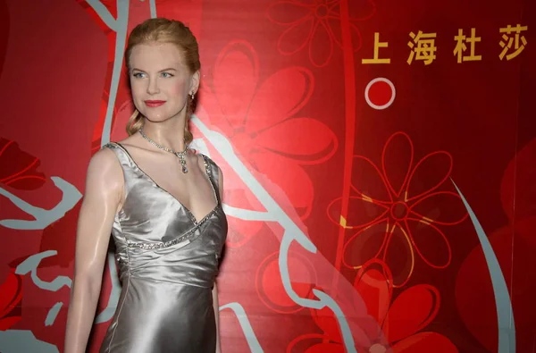 Vista Uma Cera Nicole Kidman Exposição Shanghai Madame Tussauds Wax — Fotografia de Stock