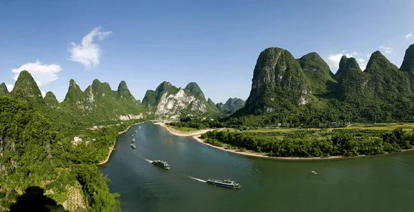 Vista Rio Guilin Sul Chinas Guangxi Zhuang Região Autónoma 2008 — Fotografia de Stock