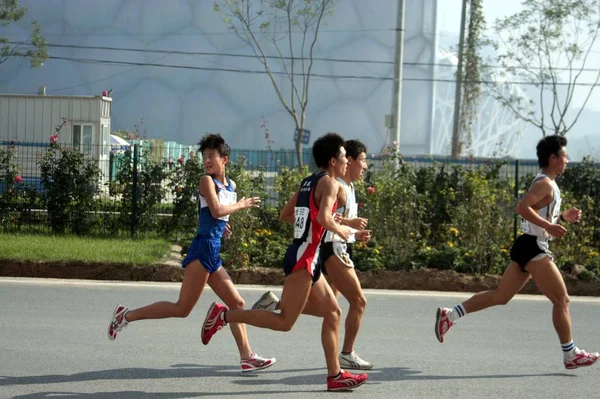 Les Participants Participent Marathon International Ana Beijing 2007 Pékin Octobre — Photo