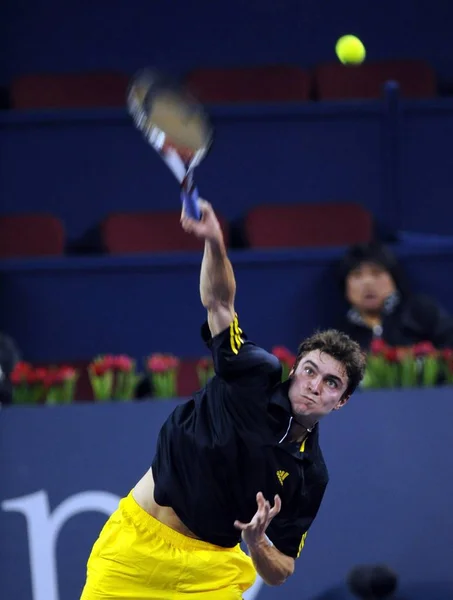 Gilles Simon France Competes Roger Federer Switzerland Singles Match Atp — Stock Photo, Image