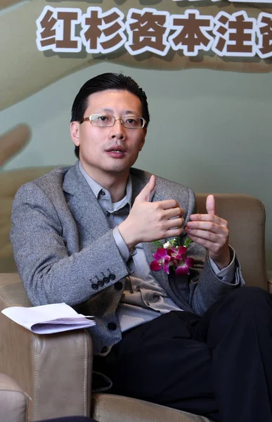 Neil Shen Shen Nanpeng Fundador Sequoia Capital China Habla Durante —  Fotos de Stock