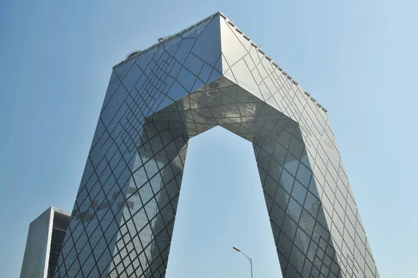 Pliku Widok Nowa Wieża Cctv Nowa Siedziba China Central Television — Zdjęcie stockowe