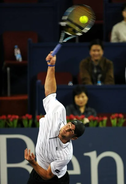 Andy Roddick Dos Estados Unidos Compete Contra Andy Murray Grã — Fotografia de Stock