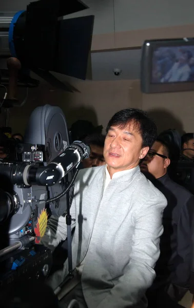 Голливудская Суперзвезда Кунфу Джеки Чан Открытии Цифровой Кинобазы Cfgc China — стоковое фото