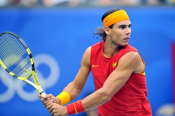 Rafael Nadal España Compite Contra Fernando González Chile Final Del — Foto de Stock