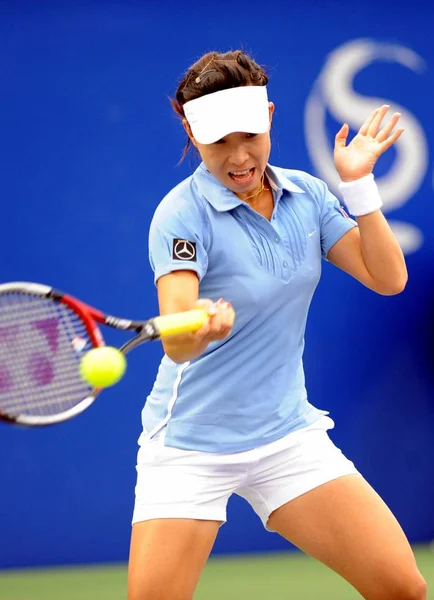 Zheng Jie Çin Rekabet Polonya Karşı Agnieszka Radwańska Womens Tekler — Stok fotoğraf