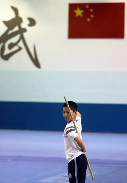 아이는 베이징 스포츠 스쿨의 2006 무술을 — 스톡 사진