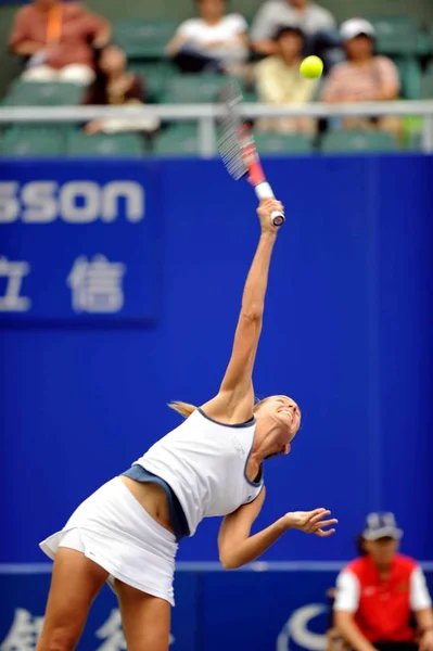 Gisela Dulko Argentina Compete Contra Daniela Hantuchova Eslováquia Uma Partida — Fotografia de Stock