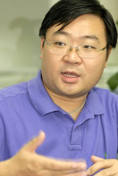 Peng Xiaofeng Presidente Ceo Ldk Solar Tech Ltd Durante Una —  Fotos de Stock