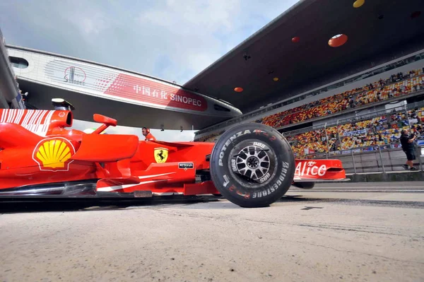 Soubor Brazilský Řidič Felipe Massa Ferrari Týmu Pohání Jeho Závodní — Stock fotografie