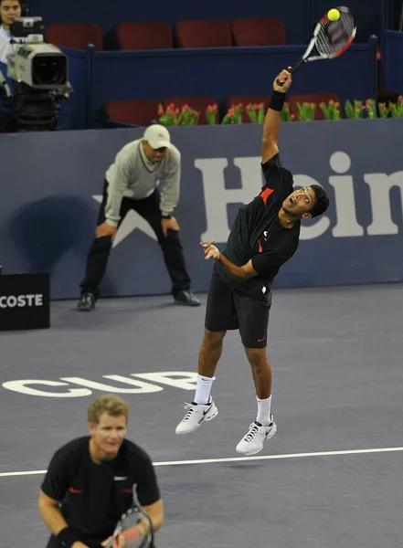 Mahesh Bhupathi Hindistan Bahamalar Mark Knowles Rekabet Karşı Pablo Cuevas — Stok fotoğraf