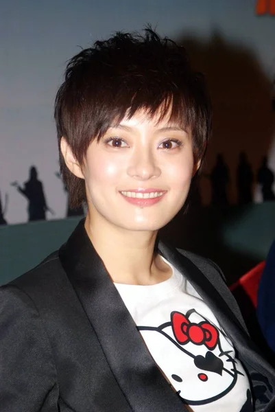 Chinese Actrice Sun Tijdens Première Van Film Painted Skin Shanghai — Stockfoto