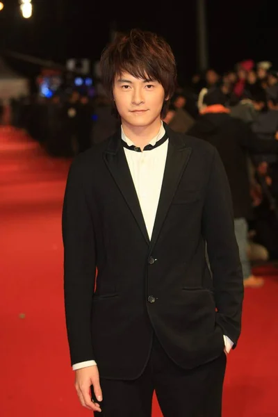 Taiwanese Actor Joseph Cheng Poses Red Carpet China Fashion Awards — Stock Photo, Image