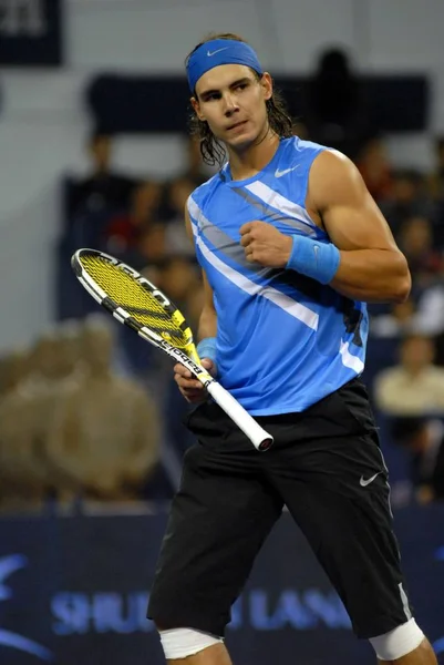 Rafael Nadal Aus Spanien Tritt Gegen Richard Gasquet Aus Frankreich — Stockfoto