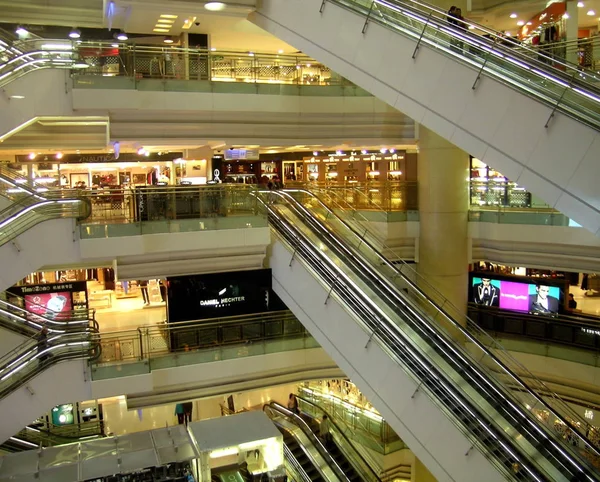 Blick Auf Ein Leeres Einkaufszentrum Shanghai China November 2008 — Stockfoto