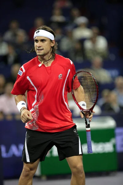 David Ferrer Spanien Konkurrerar Mot Rafael Nadal Spanien Match Tennis — Stockfoto