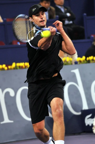 Andy Roddick Usa Tävlar Mot Fernando Gonzalez Chile Match Tennis — Stockfoto