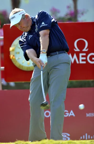 Scotlands Colin Montgomerie Hits Ball First Day 54Th World Cup — 图库照片