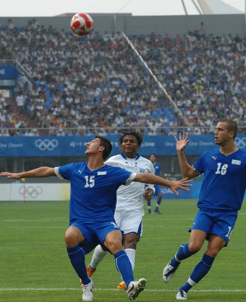 Salvatore Bocchetti Italy Looks Ball Group Soccer Match Olympic Mens — Stock Photo, Image