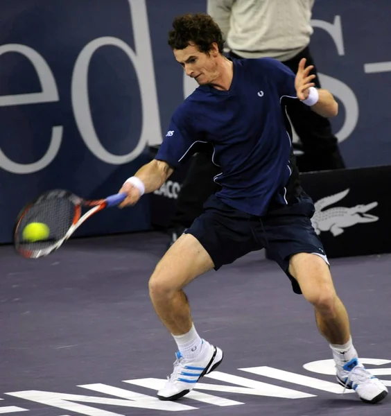 Andy Murray Wielkiej Brytanii Rywalizuje Andy Roddick Stanów Zjednoczonych Meczu — Zdjęcie stockowe