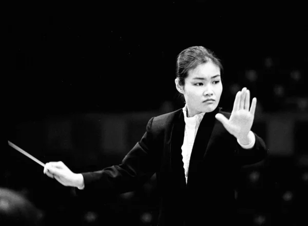 Chinese Conductor Guo Shuang — Stock Photo, Image