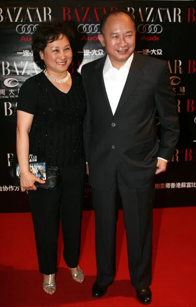 Hollywood Director John Woo His Wife Pose Charity Event Held — Stock Photo, Image