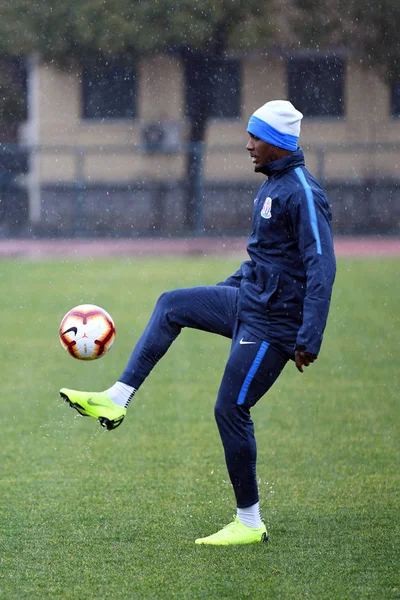 Nigeryjski Piłkarz Odion Ighalo Nowy Gracz Grenlandii Shanghai Shenhua Bierze — Zdjęcie stockowe