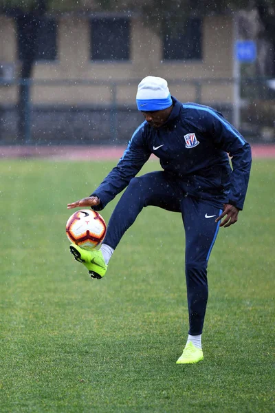 Der Nigerianische Fußballspieler Odion Ighalo Der Neue Spieler Des Shanghai — Stockfoto