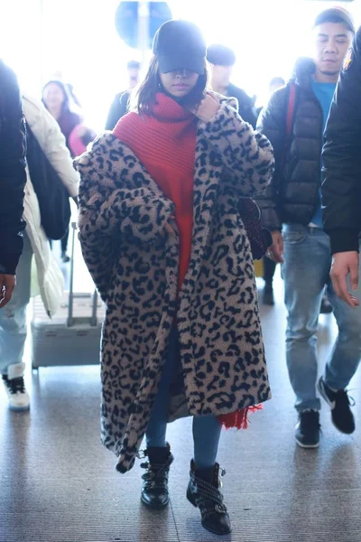 Taiwanese Singer Jolin Tsai Arrives Beijing Capital International Airport Departure — Stock Photo, Image