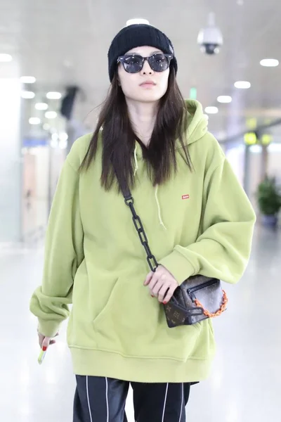 Chinese Actrice Zhong Chuxi Arriveert Beijing Capital International Airport Beijing — Stockfoto