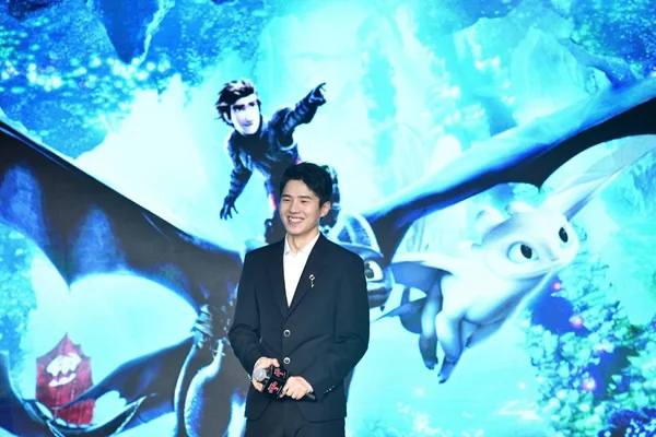 Китайский Актёр Хаоран Принял Участие Премьере Нового Фильма Приручить Дракона — стоковое фото